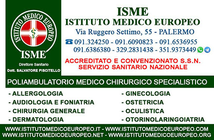 ISME - Istituto Medico Europeo Palermo, direttore sanitario Salvatore Piscitello, CONVENZIONATO SSN SERVIZIO SANITARIO NAZIONALE, Chirurgia Plastica Palermo, Chirurgia Plastica convenzionata Palermo, Chirurgia generale convenzionata Palermo, CONVENZIONATO PALERMO, SSN PALERMO, visita convenzione palermo, miglior chirurgo palermo, mutua, ricetta Chirurgia Plastica, ricetta Chirurgia generale, controllo Chirurgia Plastica palermo, controllo Chirurgia Plastica convenzionata, cisti sebacee, lipomi, nei, rimozione nei in convenzione, cosa fare con nei da togliere, come curare neoformazioni cutanee, come curare melanomi palermo, miglior centro chirurgia plastica palermo, verruche, cura verruche convenzionata palermo, chirurgo plastico palermo, chirurgo convenzionato palermo, chirurgia plastica dermatologica