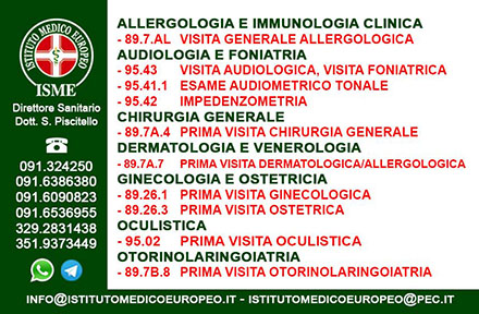 ISME - Istituto Medico Europeo Palermo, direttore sanitario Salvatore Piscitello, CONVENZIONATO SSN SERVIZIO SANITARIO NAZIONALE, Chirurgia Plastica Palermo, Chirurgia Plastica convenzionata Palermo, Chirurgia generale convenzionata Palermo, CONVENZIONATO PALERMO, SSN PALERMO, visita convenzione palermo, miglior chirurgo palermo, mutua, ricetta Chirurgia Plastica, ricetta Chirurgia generale, controllo Chirurgia Plastica palermo, controllo Chirurgia Plastica convenzionata, cisti sebacee, lipomi, nei, rimozione nei in convenzione, cosa fare con nei da togliere, come curare neoformazioni cutanee, come curare melanomi palermo, miglior centro chirurgia plastica palermo, verruche, cura verruche convenzionata palermo, chirurgo plastico palermo, chirurgo convenzionato palermo, chirurgia plastica dermatologica